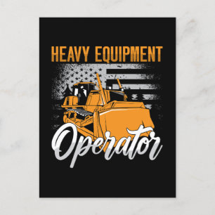Bulldozer Heavy Equipment Operator Bouw Feestdagenkaart