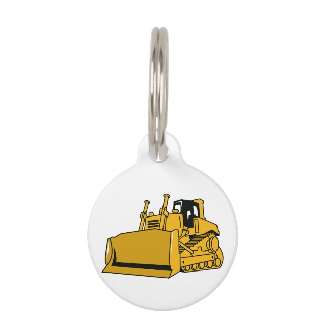 Bulldozer Huisdierpenning (Voorkant)