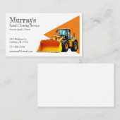 Bulldozer Land Clearing Visitekaartje (Voorkant / Achterkant)