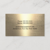 Bulldozer Plant Operator Modern Gold Construction Visitekaartje (Achterkant)