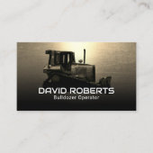 Bulldozer Plant Operator Modern Gold Construction Visitekaartje (Voorkant)