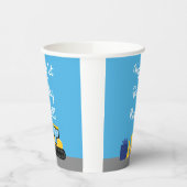 Bulldozer Schattige 1e Verjaardagsfeestje Kind Papieren Bekers (Links)