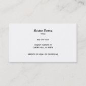 BullDozer Slogans Carte de visite (Dos)