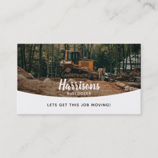 BullDozer Slogans Carte de visite (Devant)