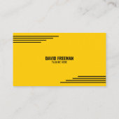 Bulldozer Yellow en Black Construction Machine Visitekaartje (Achterkant)