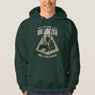 Bulldozerbestuurder Spirit Animal Vintage Silhouet Hoodie