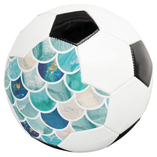 Bulle Aqua marbre turquoise écailles de sirène (3/4)