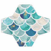 Bulle Aqua marbre turquoise écailles de sirène (Plat)