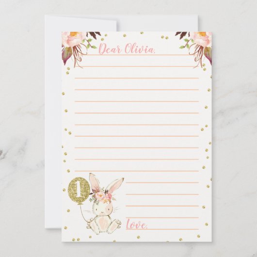 Bulle Bunny Gold Carte à thème temps capsule (Devant)