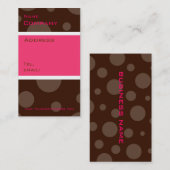 bulle de chocolat aux fraises, cartes de profil ve (Devant / Derrière)