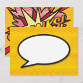 Bulle de texte de bande dessinée d'art pop Merci (Devant / Derrière)