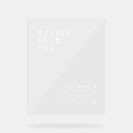 Bulle Moderne Envoyer Réception De Mariage (Recto)