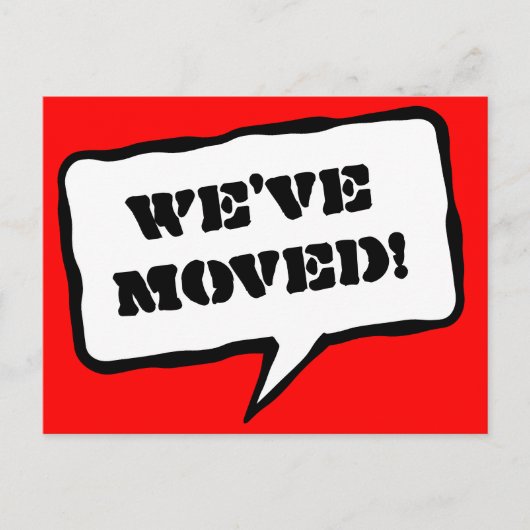 Bulle vocale déplacer des cartes postales pour une (Devant)