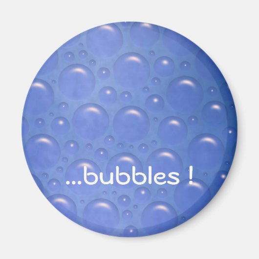 bulles aimant bleu rond (Devant)