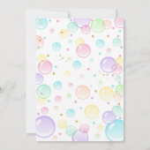 Bulles Anniversaire Invitation Pop Anniversaire (Dos)