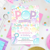 Bulles Anniversaire Invitation Pop Anniversaire