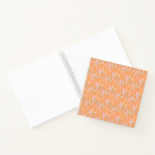 Bulles Aqua Jaune Rose sur Orange Bullet Journal