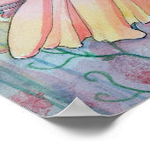 Bulles Aquarelle Sirène Poster Imprimer (Coin)