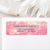 Bulles aquarelles | Étiquette d'adresse de retour (En situation)