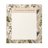 Bulles automnes Vanilla Taupe petit bloc-notes (Devant)