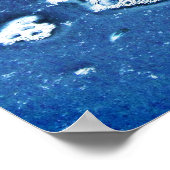 Bulles bleues Ice et eau Poster Abstrait (Coin)