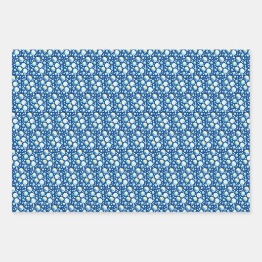 Bulles (Blues, Greens & Jaunes) Papier d'enveloppe (Devant 3)