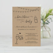 Bulles bourbon et Baby shower Invitation (Debout devant)