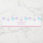 Bulles Bouteille d'eau Étiquette été (Étiquettes simples)