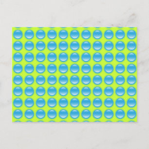Bulles Carte postale bleue et verte