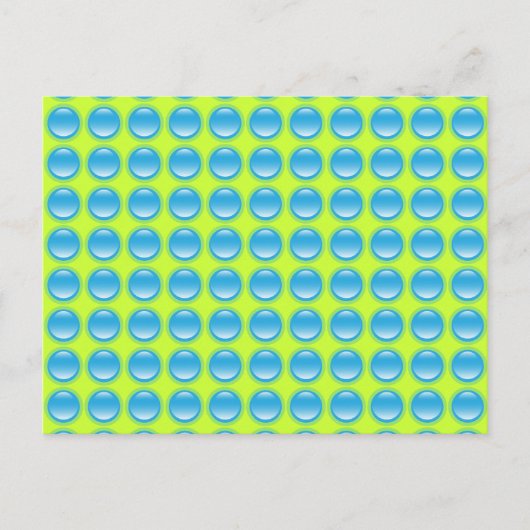 Bulles Carte postale bleue et verte (Devant)