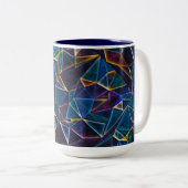 Bulles cassées Café Mug (Devant droit)