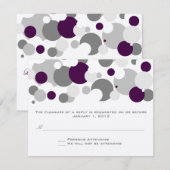 Bulles Champagne Violet/Argent RSVP (Devant / Derrière)