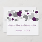 Bulles Champagne Violet/Argent RSVP (Dos)
