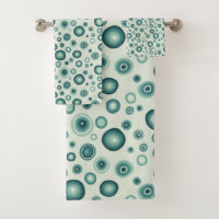 Bulles couleur vert mer Circles modernes Motif