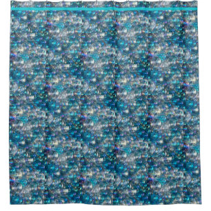 Bulles dans la salle de bain Douche rideau Aqua Bl
