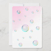 Bulles d'aquarelle Invitation d'anniversaire (Dos)