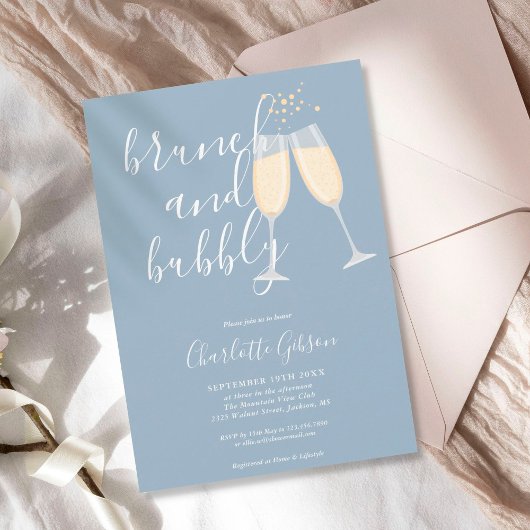 Bulles de Brunch Invitation de Mariage Champêtre B