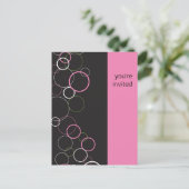 Bulles de champagne sur carte postale noire (Debout devant)