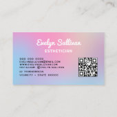 Bulles de dégradé rétro Carte de visite de beauté (Dos)