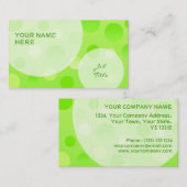 Bulles de modèle de carte de visite Lime Fizz (Devant / Derrière)