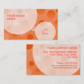 Bulles de modèles de cartes de visite Orange Fizz (Devant / Derrière)