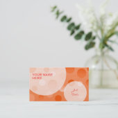 Bulles de modèles de cartes de visite Orange Fizz (Debout devant)