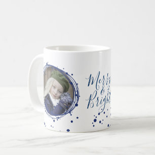 Bulles de neige Noël Wreath Fête Café Mug