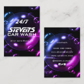 Bulles de savon carte de visite de lavage de voitu (Devant / Derrière)