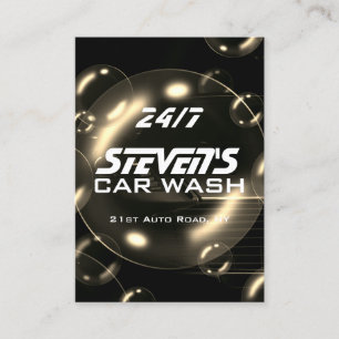 Bulles de savon carte de visite de lavage de voitu