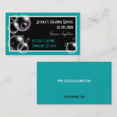 Bulles de Teal nettoyant des cartes d'entreprise (Devant / Derrière)