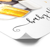 Bulles et Affiche de bienvenue de Baby shower de b (Coin)