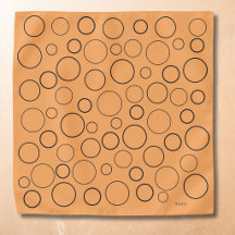 Bulles et anneaux, foulard orange noir