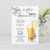 Bulles et brasse Couples Douche Invitation (Debout devant)