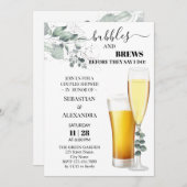 Bulles et brasse Couples Douche Invitation (Devant / Derrière)